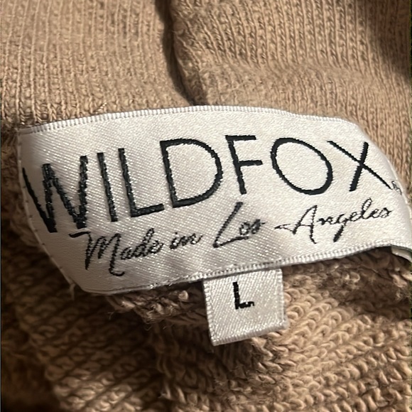 Wildfox Brown & White Rose Flower Embroidered Oversized Hoodie - Picture 3 of 6